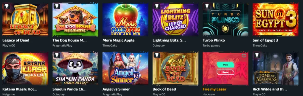 de populairste gokkasten bij casino zer